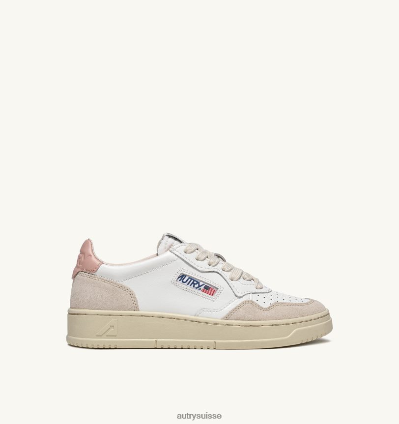 baskets basses medalist en daim et cuir blanc et rose poudré 28NX00217 suisse femmes Autry baskets basses medalist en daim et cuir blanc et rose poudré 28NX00217 suisse femmes Autry